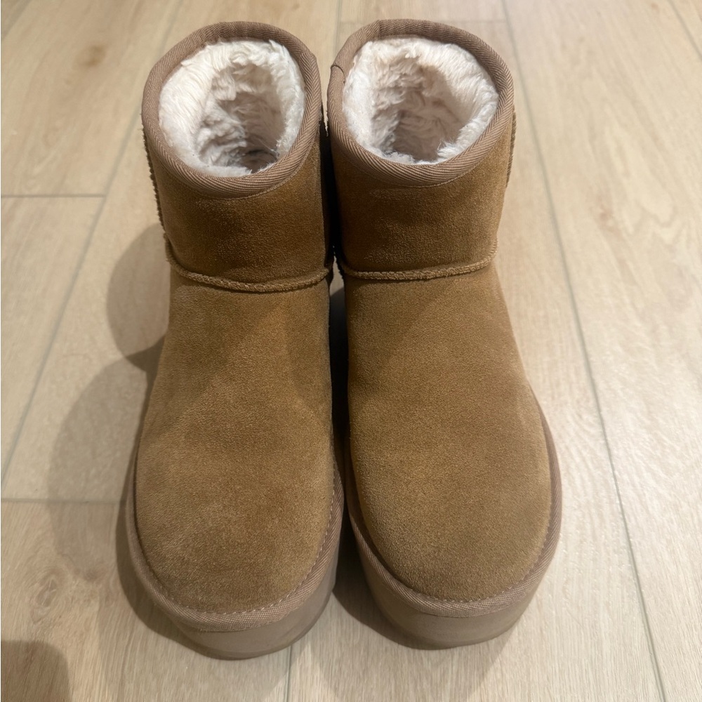 UGG Chestnut Suede Boots - Picture 2 of 5